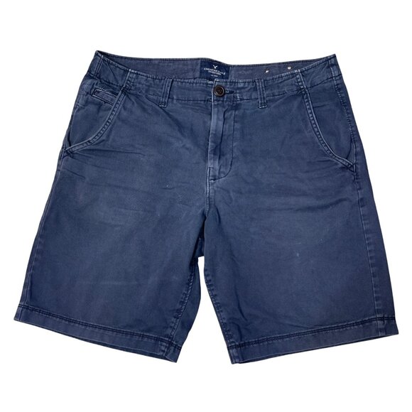 American Eagle Men's Shorts Classic Chino Navy Blue Size 31 - Picture 1 of 4